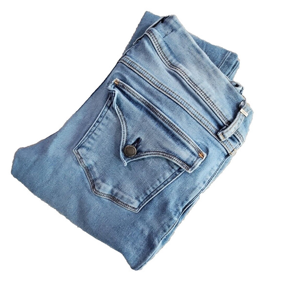 Hudson Los Angeles Jeans Women's Size 30 (30x28) Blue Collin Skinny Flap Pocket - Picture 6 of 16